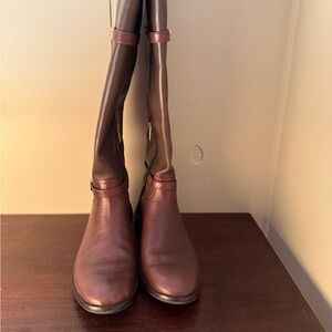 Vero Cuoio Brown leather woman’s Boots Classic Style, size 6